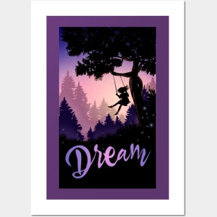 inspirational swing dream girl Posters and Art